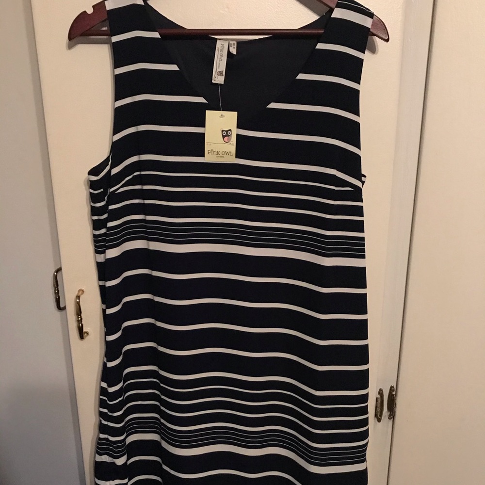 NWT Blue stripe shift dress